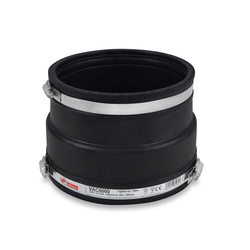 Vipseal Rubber Flexible Drainage Adaptor Coupling 200Mm To 160Mm Epdm