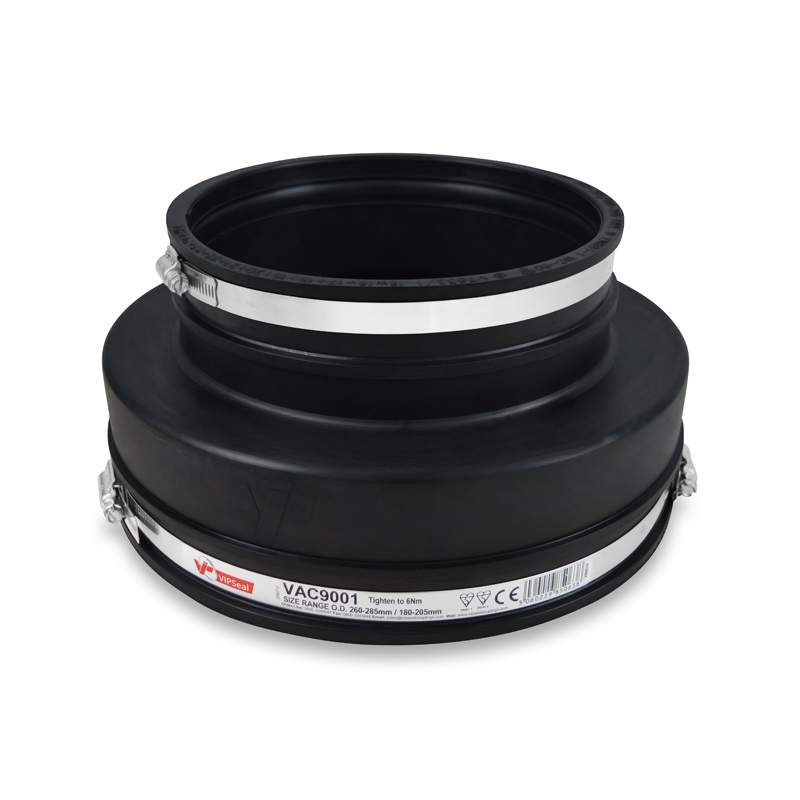 Vipseal Rubber Flexible Drainage Adaptor Coupling 285Mm To 180Mm Epdm