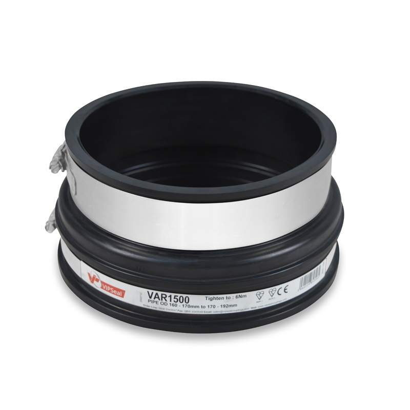 Vipseal Rubber Flexible Drainage Adaptor Coupling 192Mm To 160Mm Epdm