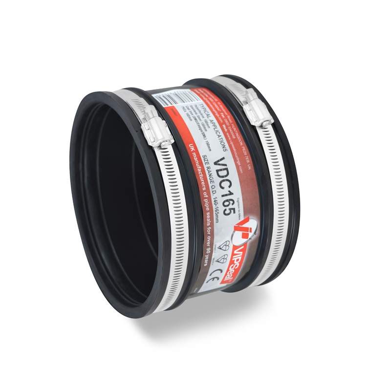 Vipseal Rubber Flexible Drain Coupling 140-165Mm Epdm