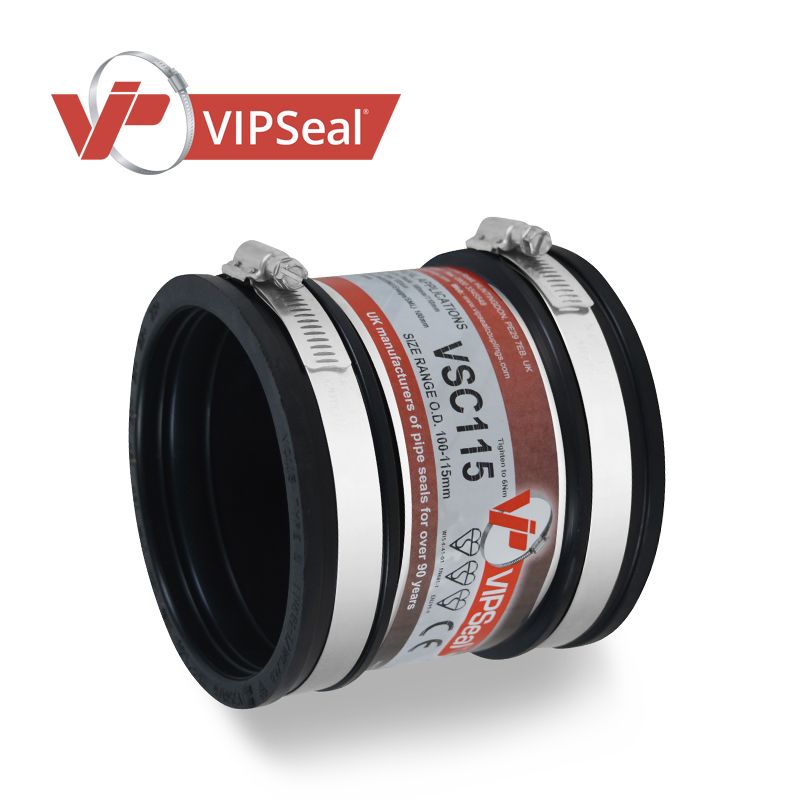 VIPSeal Rubber Flexible Standard Drainage Coupling 100115mm Drainage