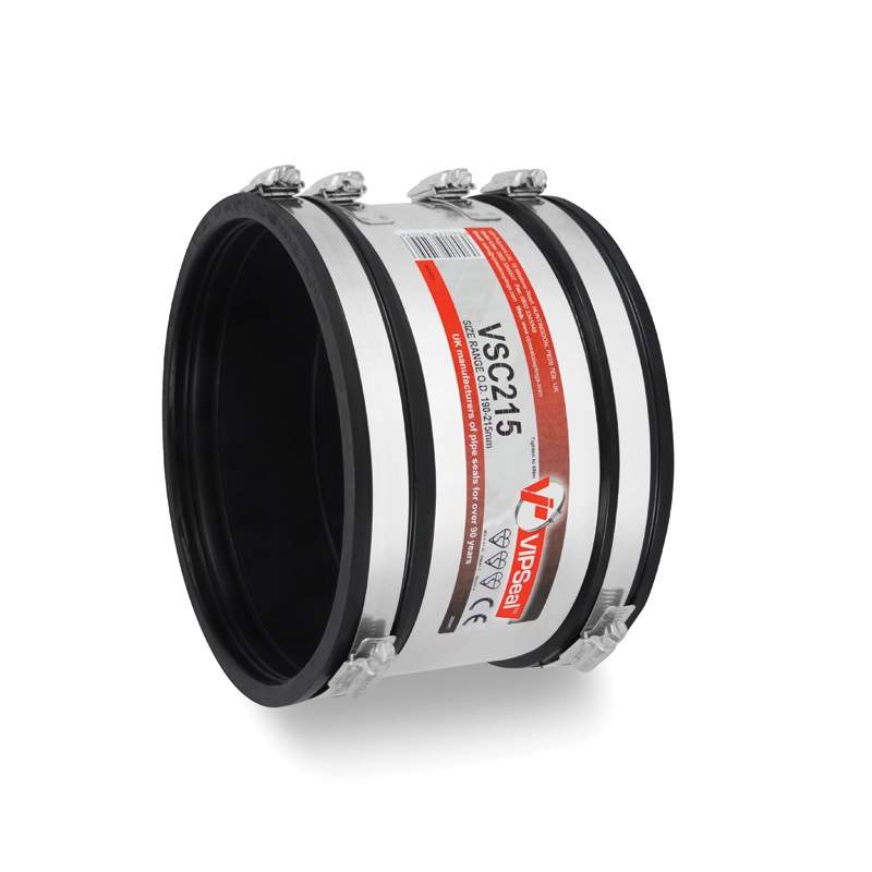 Vipseal Rubber Flexible Standard Drainage Coupling 190-215Mm Epdm