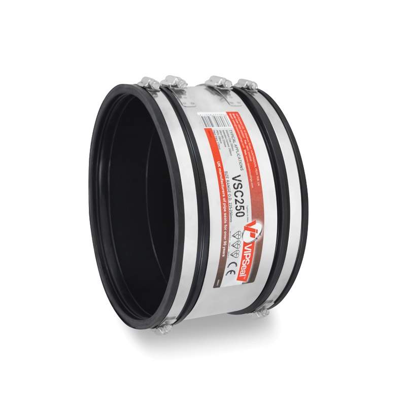 Vipseal Rubber Flexible Standard Drainage Coupling 225-250Mm Epdm