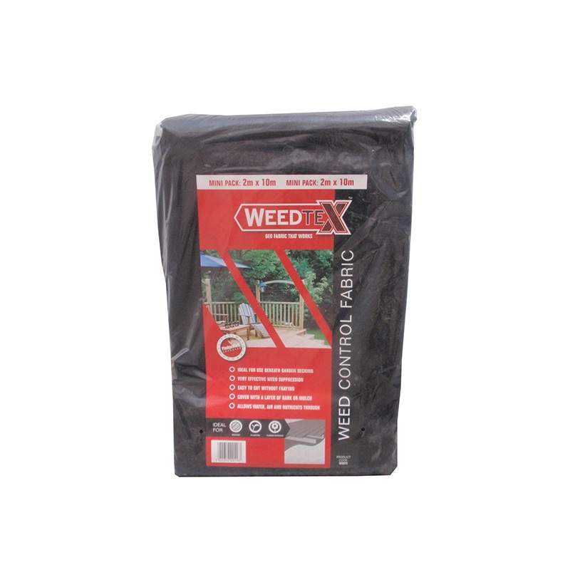 Weedtex Black Weed Control Fabric - 2M X 10M Polypropylene