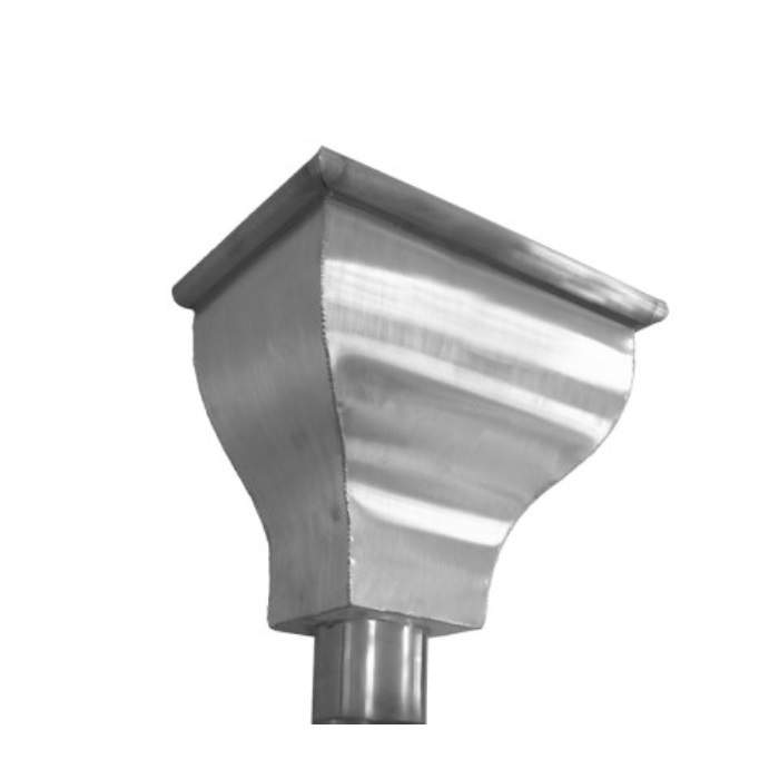 Metal Gutta Silver Zinc Hopper Head Catherine - 80Mm