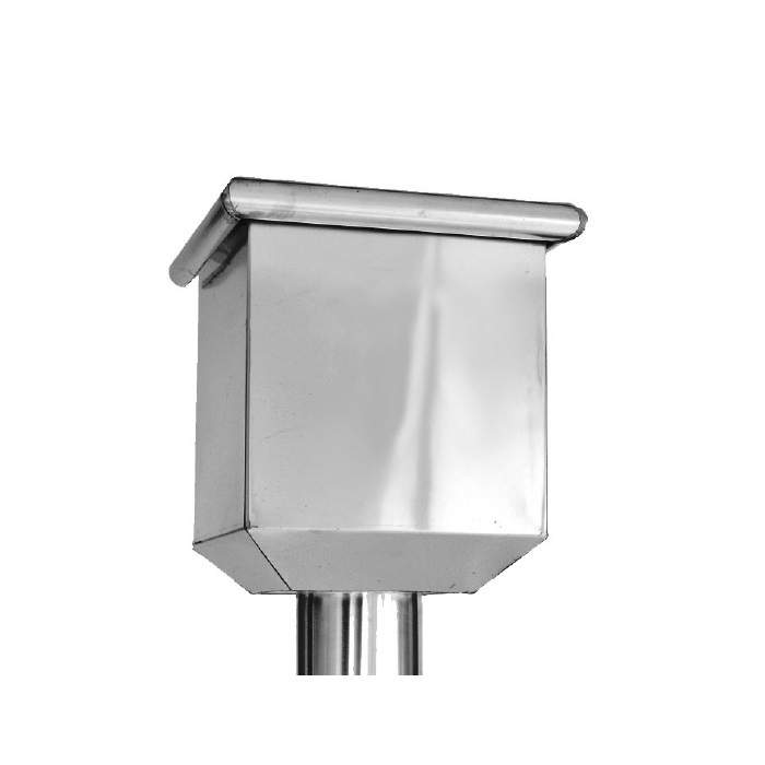 Metal Gutta Silver Zinc Hopper Head Charlotte - 80Mm