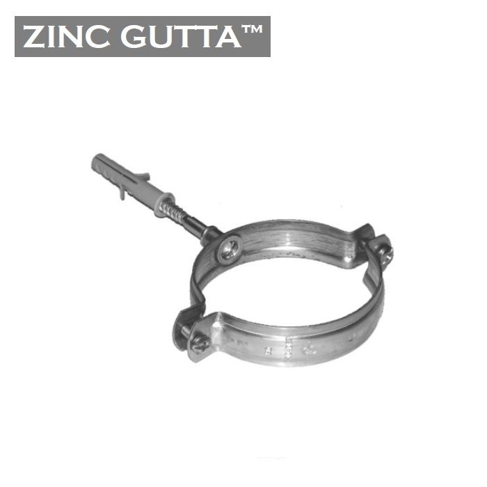 Product image for Metal Gutta Zinc Round 80mm Downpipe Clip