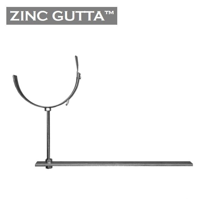 Product image for Metal Gutta Zinc 125mm Half Round Gutter Rise and Fall Bracket
