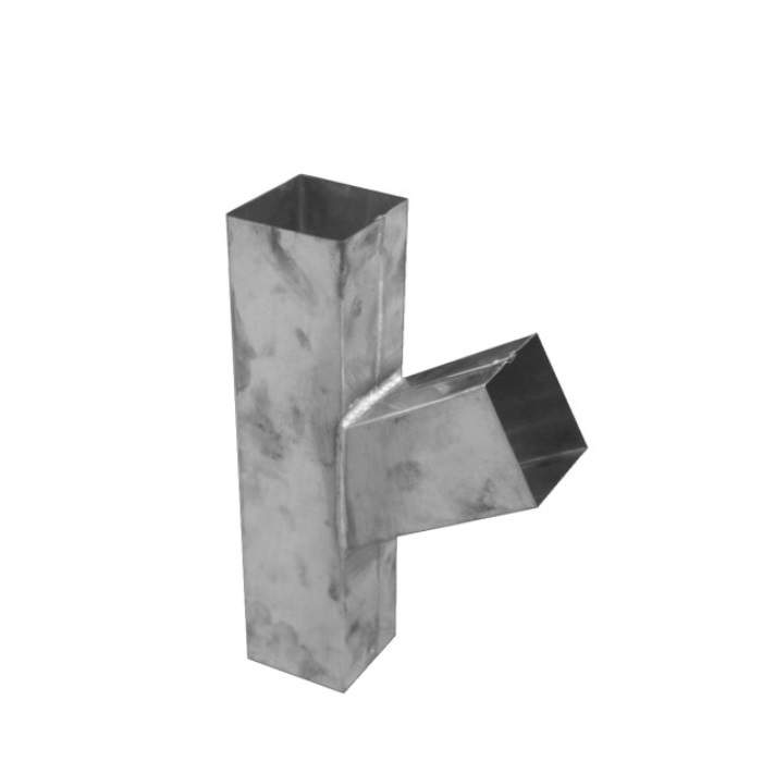 Metal Gutta Silver Zinc 80X80mm Square Downpipe Branch