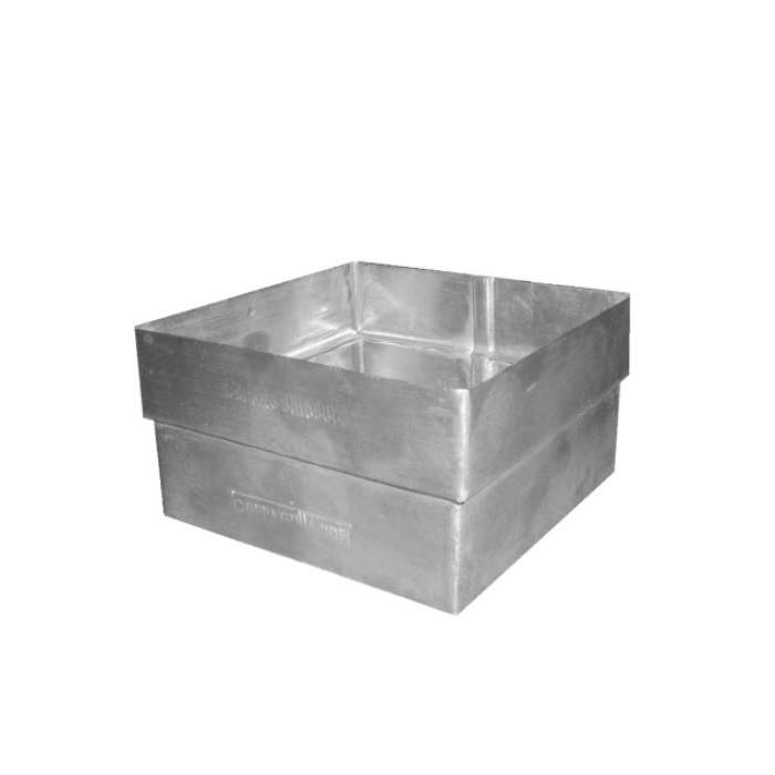 Metal Gutta Silver Zinc 80X80mm Square Downpipe Connector