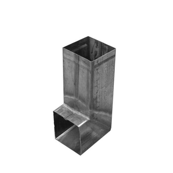 Metal Gutta Zinc Grey Zinc 80X80mm Square Downpipe Shoe