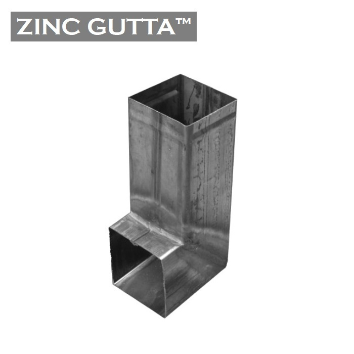 Metal Gutta Zinc 80x80mm Square Downpipe Shoe