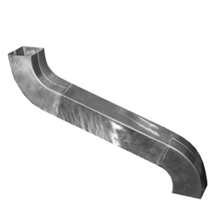 Metal Gutta Silver Zinc 80X80mm Square Downpipe Swan Neck