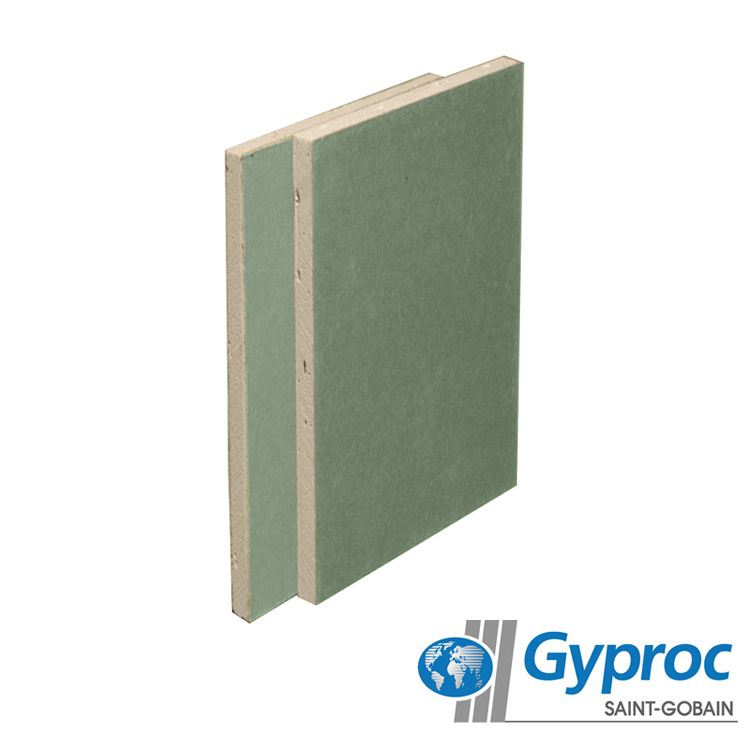 Gyproc Moisture Resistant Board Square Edge - 2.4m x 1.2m x 12.5mm