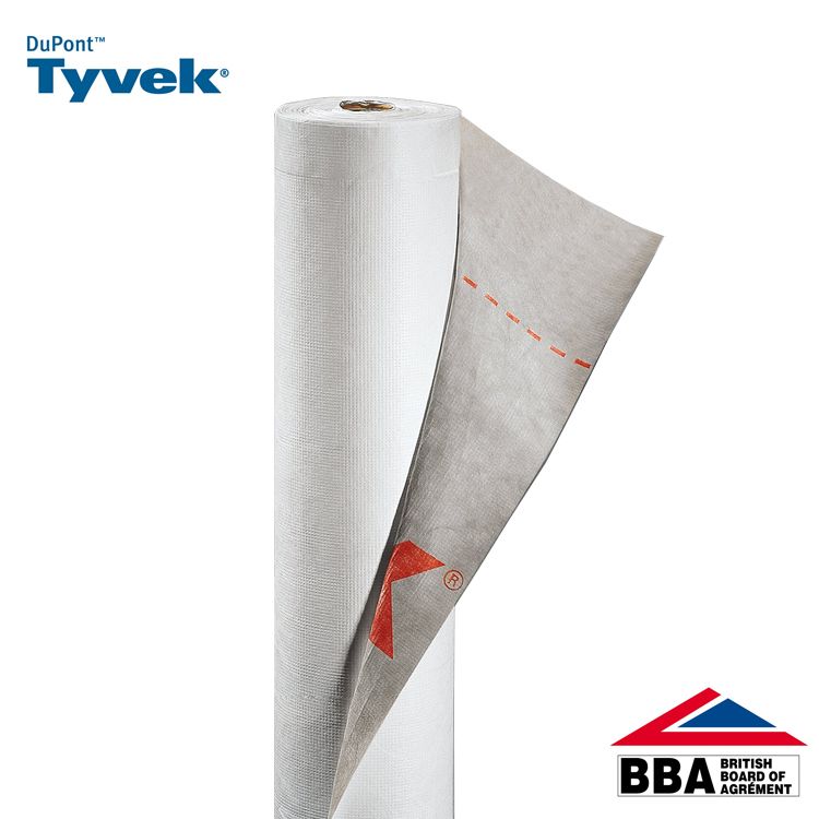 Tyvek Supro Breather Membrane Felt Underlay by DuPont - 50m x 1m Roll