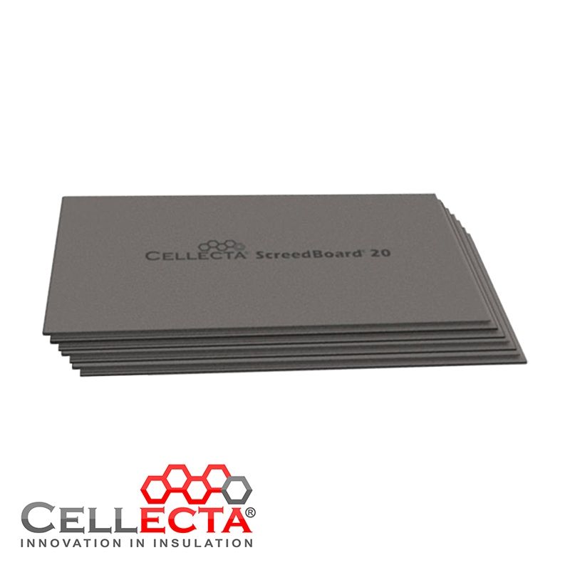 Cellecta ScreedBoard 20 Dry Screed Board 1.2m x 600mm x 20mm - 43.2m2 |  Insulation Superstore®