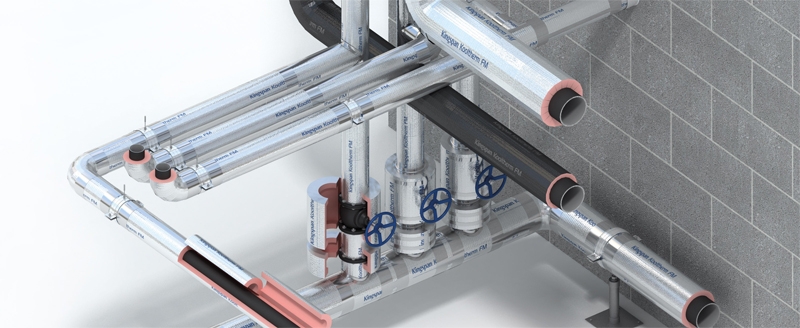 Kooltherm FM Pipe Insulation Lagging by Kingspan 42mm x 15mm x 1m