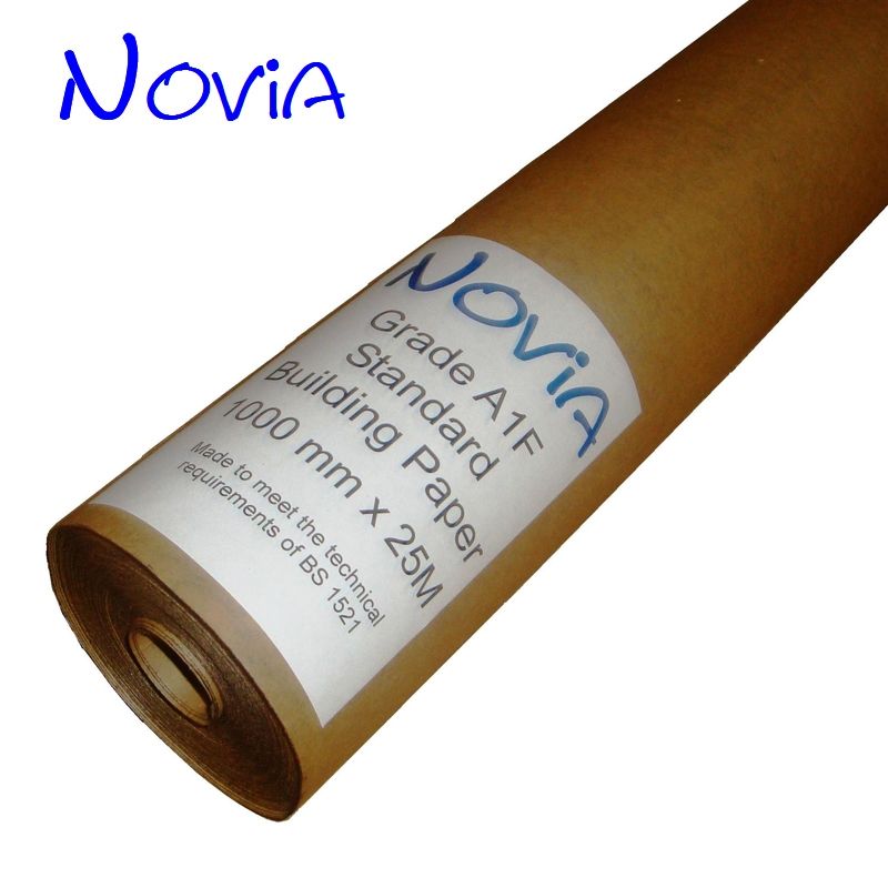 Product image for Novia A1F Grade Enhanced Polybit Building Paper to BS 1521 - 25m x 1m