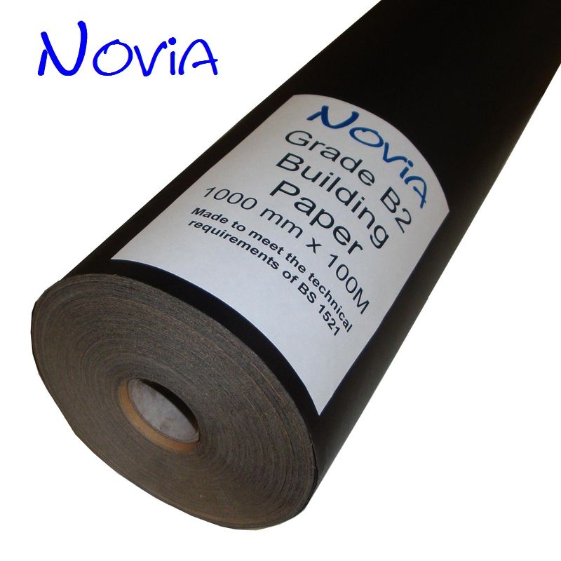 Product image for Novia B2 Grade Polythene Coated Building Paper to BS 1521 - 100m x 1m