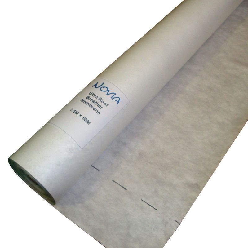 Novia Ultra Roof & Wall Breathable Felt Underlay 50m x 1.5m Roll Insulation Superstore®