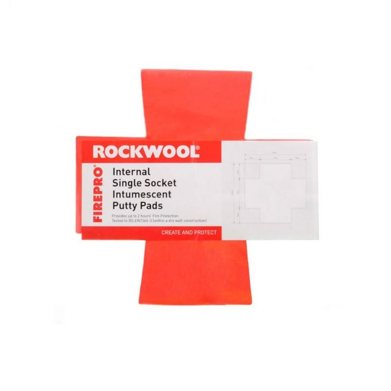 Rectorseal Metacaulk 7x7 Fire Rated Putty Pads – Case Of 20, Model 66335, For Electrical Boxes & Pipes