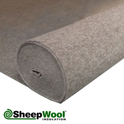 Acoustic SilentWool Floor Insulation with Breather Paper - 25m x 1m