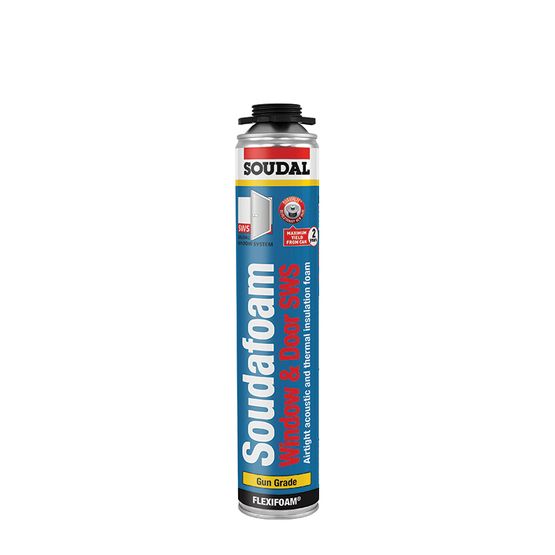 Soudal Window & Door Expanding Foam - Genius Gun® Max Champagne 600Ml Canister 12 | Power Tools Direct