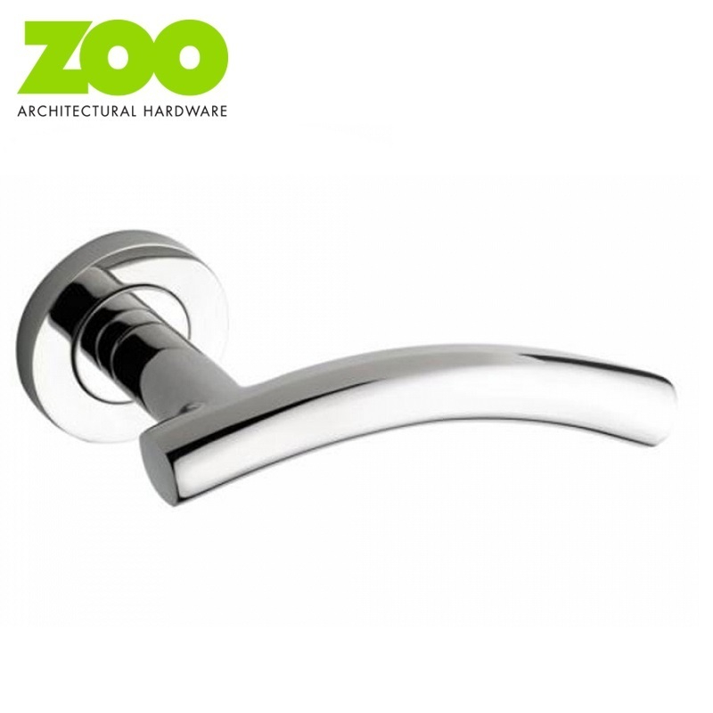 arched-t-bar-stainless-steel-door-handle-pair-lever-on-rose-polished-stainless-steel