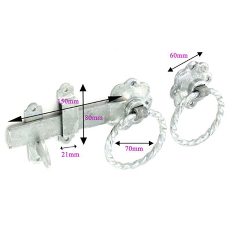 Securit Twisted Galvanised Ring Gate Latch 150mm Door Superstore®