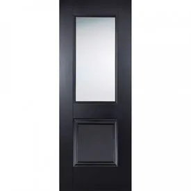 LPD Arnhem Black Primed Glazed Internal Door