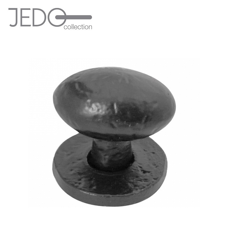 Black Iron Oval Cupboard Door or Drawer Knob