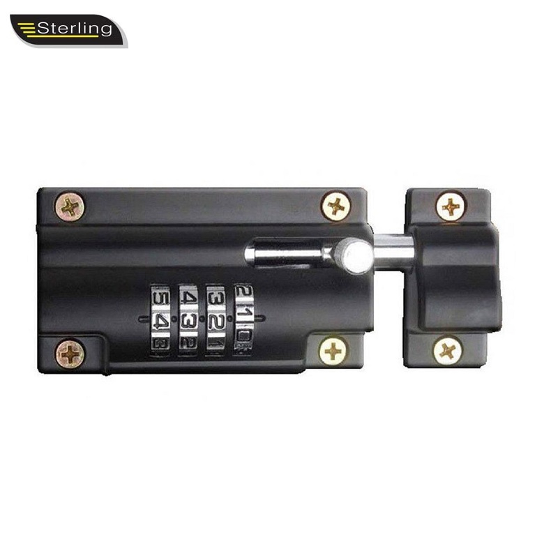 Black Security Combination Sliding Door Bolt Lock 110mm