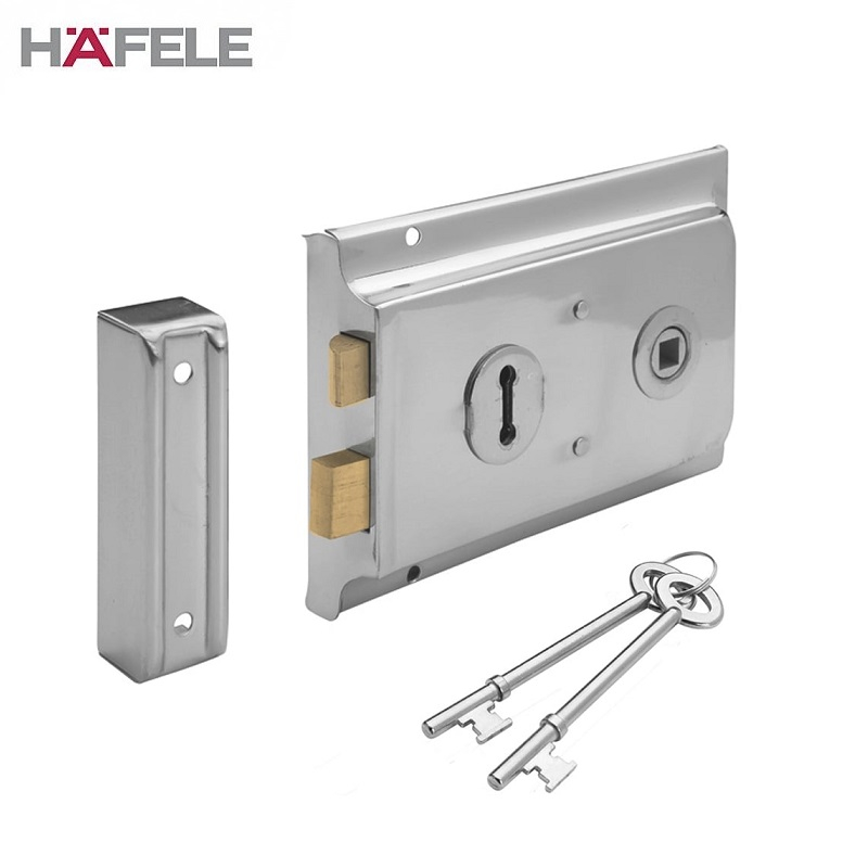 Chrome Double Handed Rim Lock 153mm