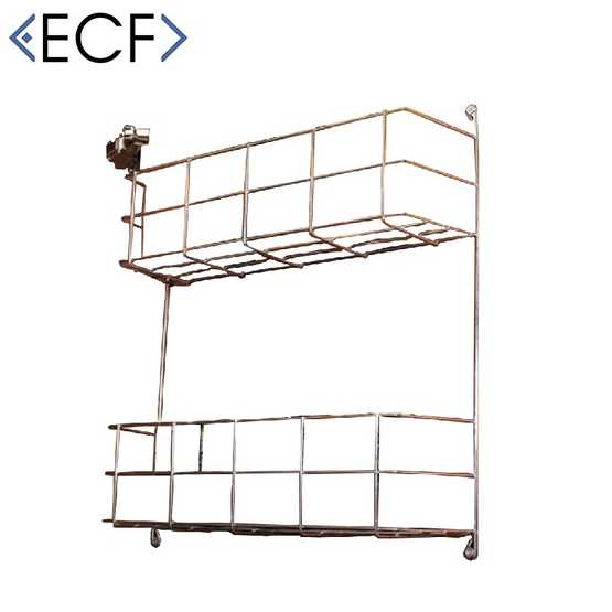 Chrome Two Tier Kitchen Cupboard Door Storage Rack | Door Superstore®