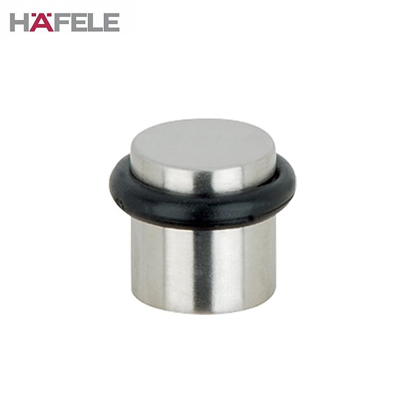 Cylinder Floor Mounted Rubber Buffer Door Stop Stainless Steel 25mm 