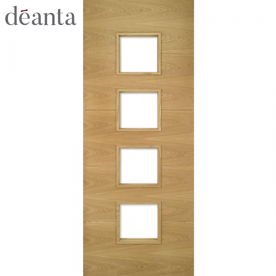 Deanta Augusta Fully Finished Oak Glass Internal Door