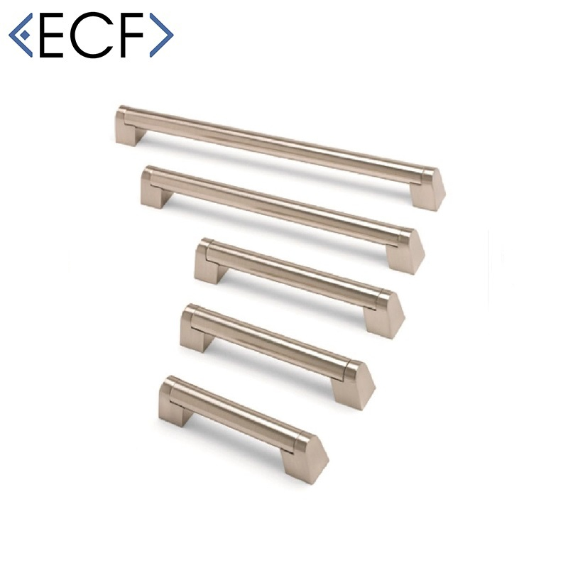 East Coast ANGLED BOSS BAR Brushed Nickel Cupboard Door Pull Handle (128mm)