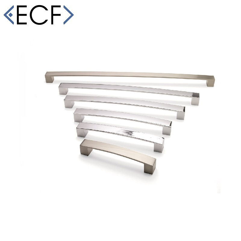 East Coast D SHAPED Modern Cupboard Door Pull Handle 128mm (Brushed Nickel)