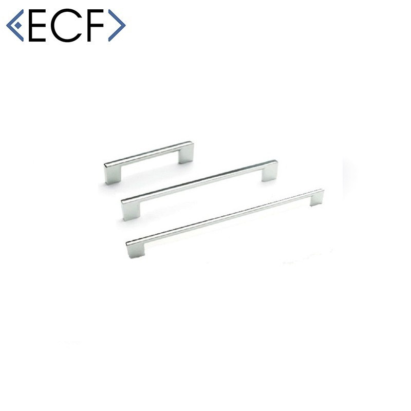 East Coast SLIM SQUARE Chrome D Style Cupboard Door and Drawer Pull Handle (96mm)