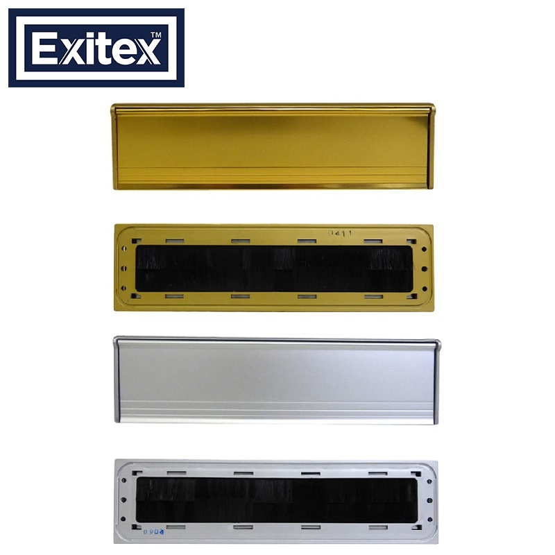 Exitex Letter Plate Draught Excluder with Brush Seals (Aluminium)