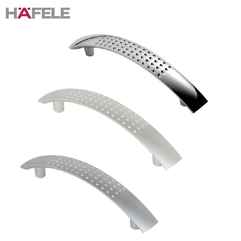 TAPERED BOW Lightweight Cupboard Door Pull Handle 128mm (Aluminium)