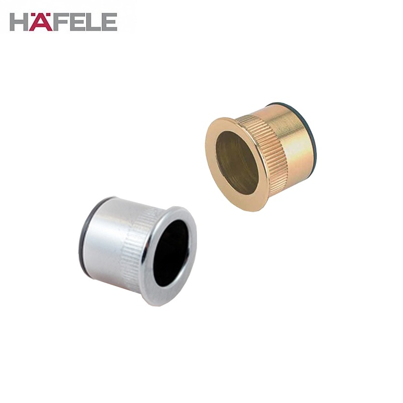 Flush Pocket Sliding Door Finger Pull Handle in Polished Brass 30mm