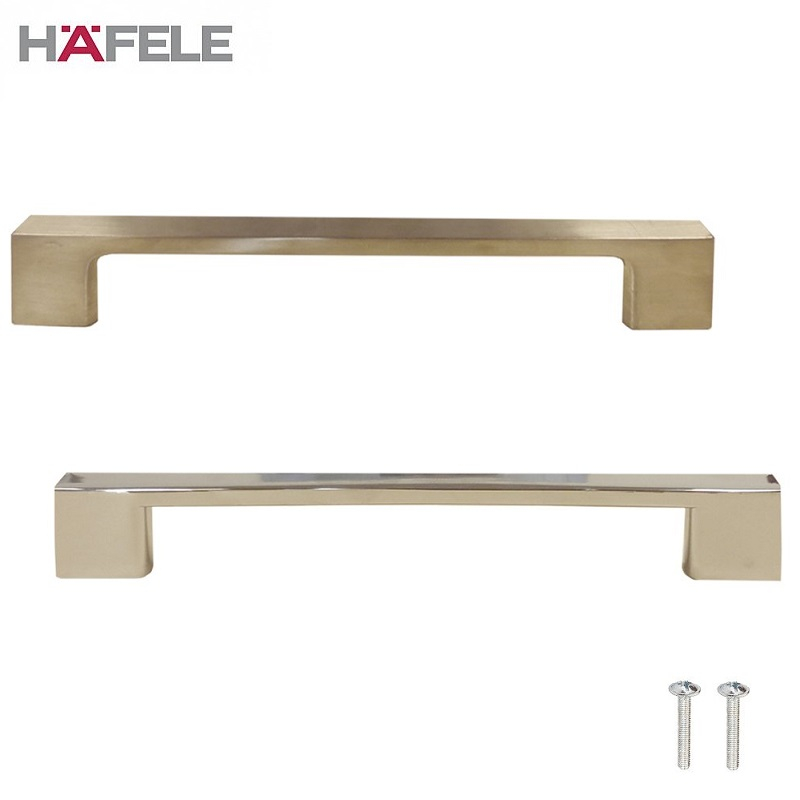 LABURNUM Door Pull Bar Handle Brushed Nickel 160mm (193mm Overall) 