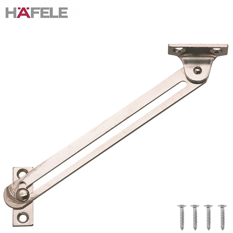 hafele-nickel-plated-cabinet-lid-stay-with-guide-slot-left-handed