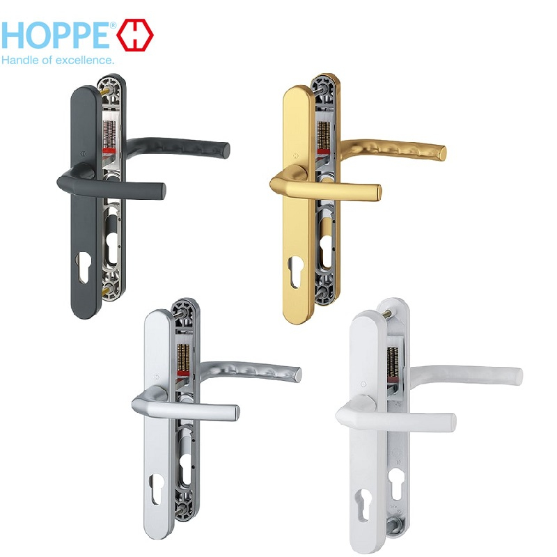 Hoppe BIRMINGHAM External Lever on Plate Door Handle GOLD 122mm