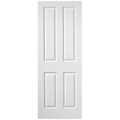 Premdor White Primed 4 Panel Textured Moulded Internal Door - 1981mm x 838mm (78 Inch x 33 Inch) Wood Premdor White Primed 4 Panel Textured Moulded Internal Door - 1981mm x 838mm (78 Inch x 33 Inch) Wood