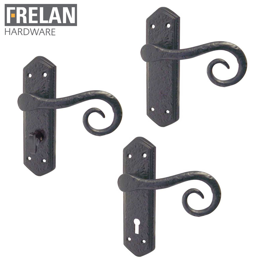 frelan-hardware-royal-black-antique-lever-on-backplate-door-handle