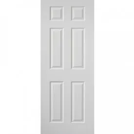 JB Kind Colonist 6 Panel Grained White Primed Internal Door