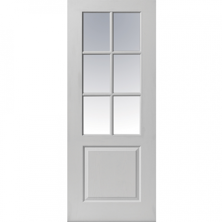 JB Kind Faro White Primed Glass Internal Door