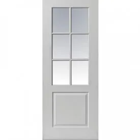 JB Kind Faro White Primed Glass Internal Door
